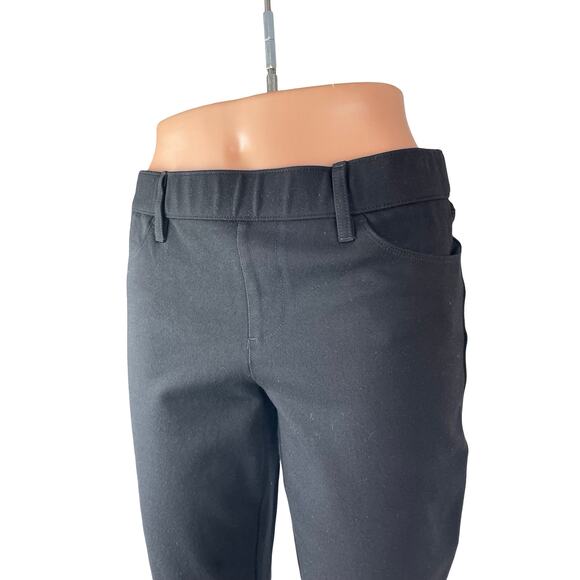 J.Crew Gigi Women's Black Mid Rise Elastic Waist Skinny Trousers Dress Pants 4 - Picture 3 of 6